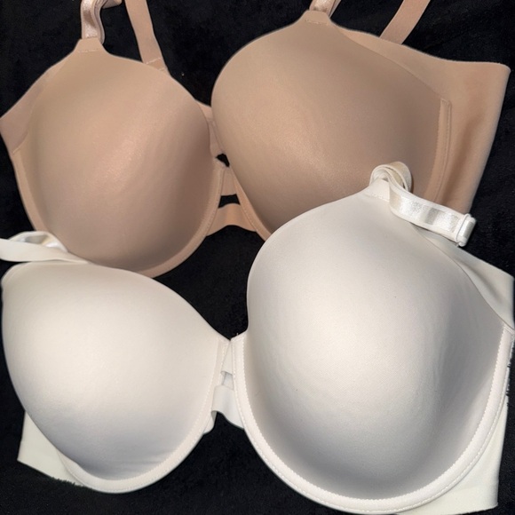 Warner's Beige and White Back Smoothing Bra Duo Set of 2 - Picture 2 of 13